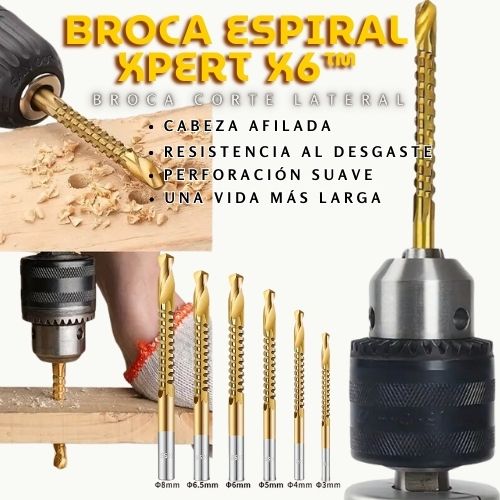 Broca Espiral Xpert x6™ BROCA CORTE LATERAL