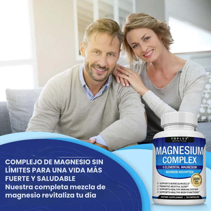 Magnesium Complex™ 1000 mg – 90 cápsulas | Energía, descanso y recuperación 💊