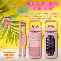 Botella Motivacional 2L - HydrationPro™ 💧🕒