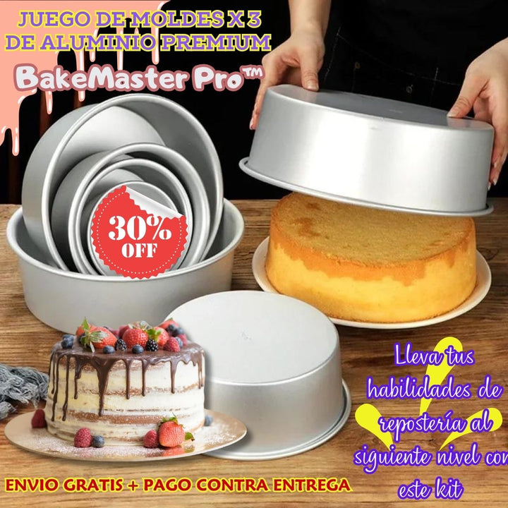 Juego de Moldes de Aluminio Premium - BakeMaster Pro™ 🍰✨