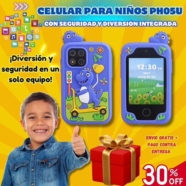 Celular Para Niños PH05U - Con Seguridad y Diversión Integrada 📱✨