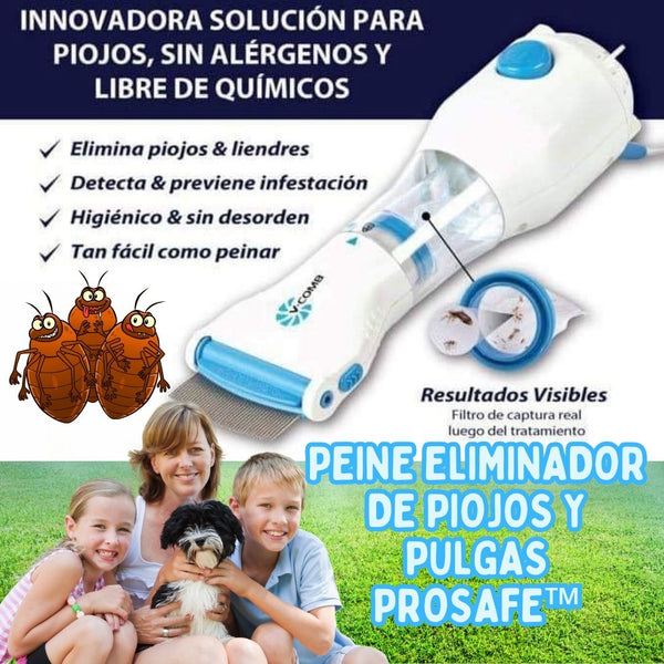 Peine Eliminador de Piojos y Pulgas ProSafe™ 🐾✨