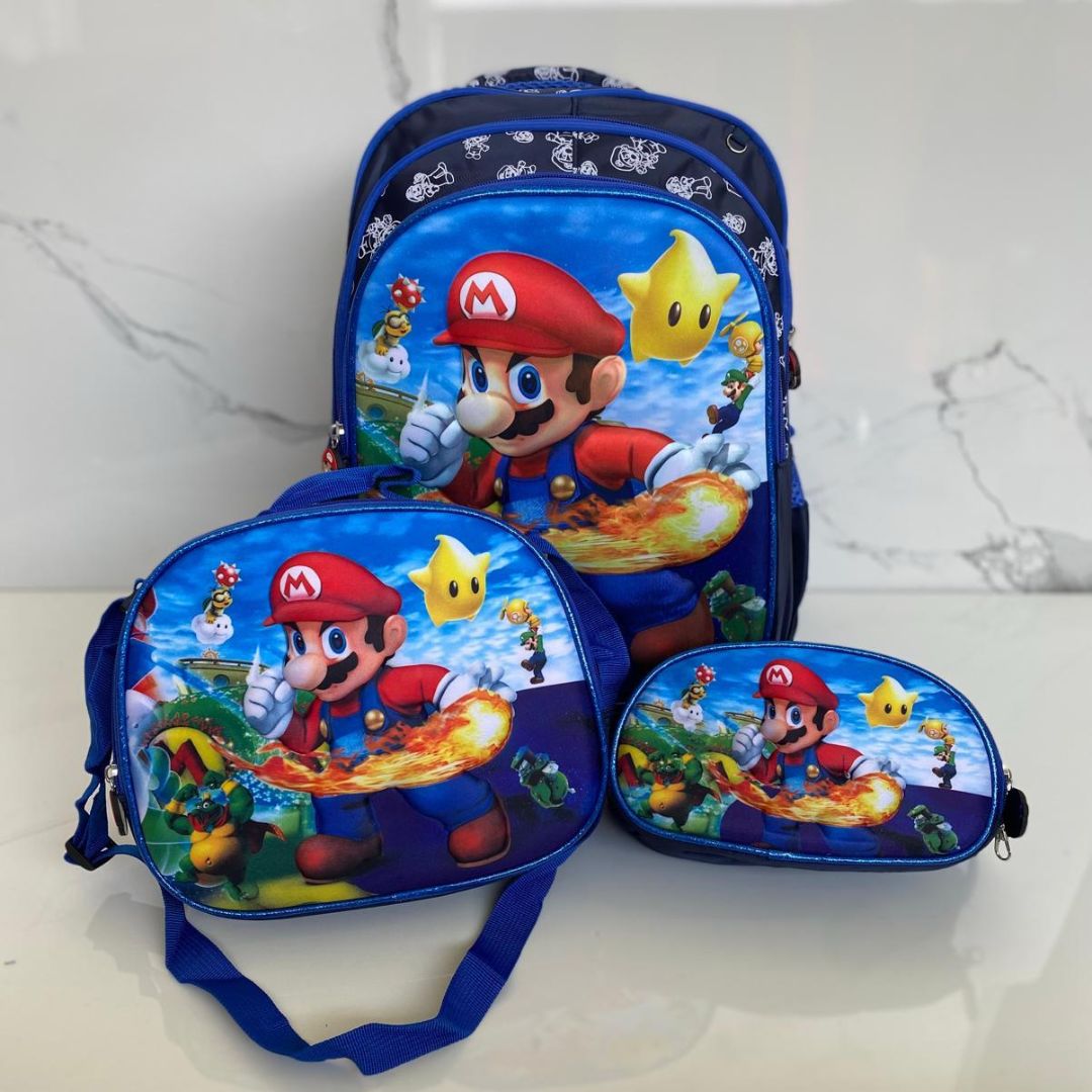 🎒 Trío Escolar Alto Relieve 3 en 1 - ProSchool Pack™ 🌟⚡