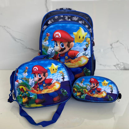 🎒 Trío Escolar Alto Relieve 3 en 1 - ProSchool Pack™ 🌟⚡