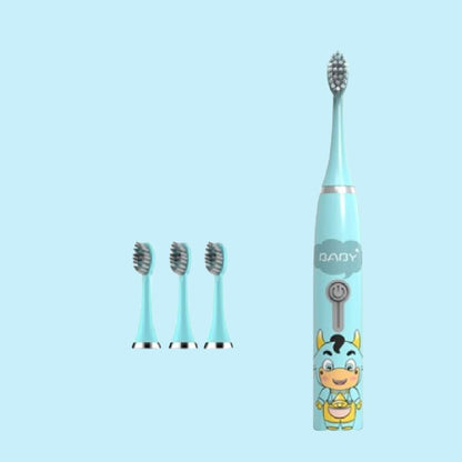 Cepillo Dental Eléctrico Infantil con 4 Repuestos – Higiene Divertida para Peques 🦷✨