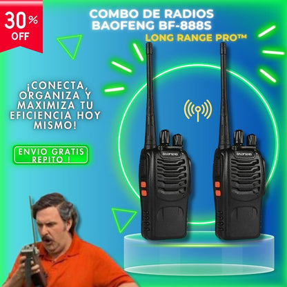 Combo de Radios BAOFENG BF-888S - Long Range Pro™ 🚨📡