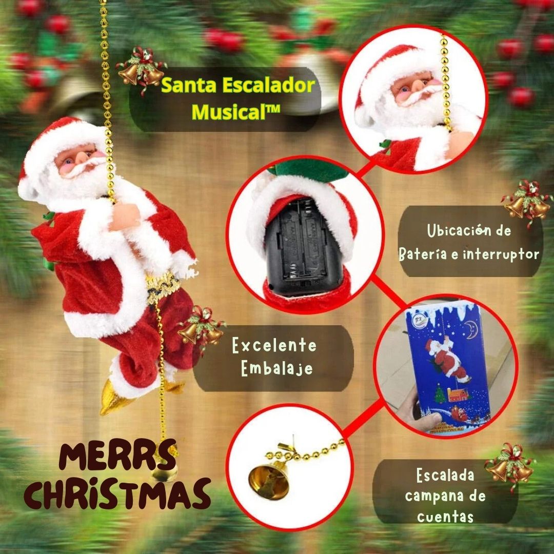 Santa Escalador Musical™ 🎅🎄 – ¡Diversión Navideña Automática para Toda la Familia!