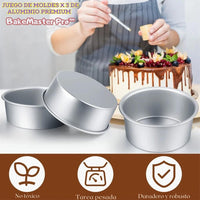 Juego de Moldes de Aluminio Premium - BakeMaster Pro™ 🍰✨