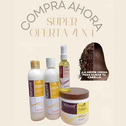 Kit Reparador Capilar 4 en 1 - Karseell Collagen Pro™ 💆‍♀️✨