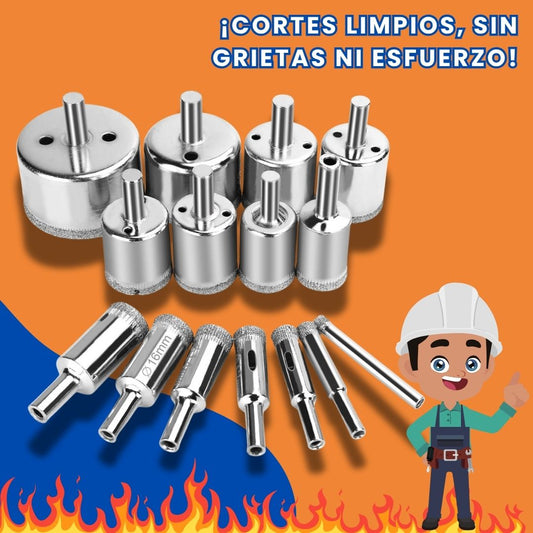 🛠️ Juego Copas Diamantadas™ x 15 unds – Cortes precisos sin grietas 💎