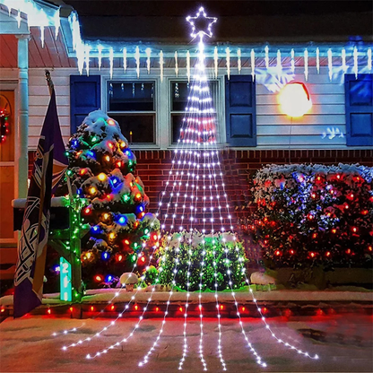 "Cascada de Luces Solares para Árbol de Navidad - StarBright Pro™ 🌟🎄"