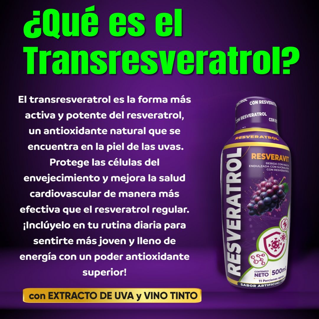 ResveraVit X 500 ML- Apoyo Integral para la Salud  💧🍇