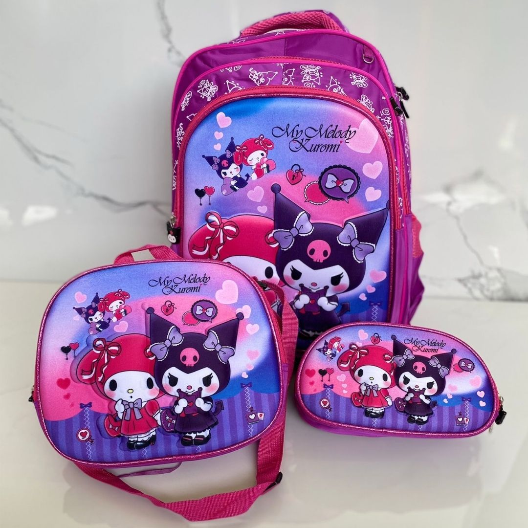 🎒 Trío Escolar Alto Relieve 3 en 1 - ProSchool Pack™ 🌟⚡