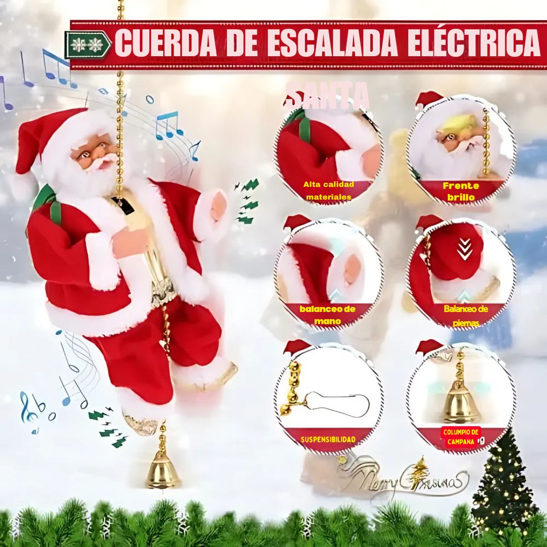 Santa Escalador Musical™ 🎅🎄 – ¡Diversión Navideña Automática para Toda la Familia!