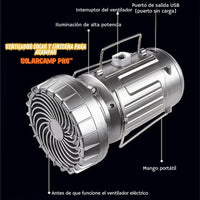Ventilador Solar y Linterna para Acampar - SolarCamp Pro™ 🌞🛠️