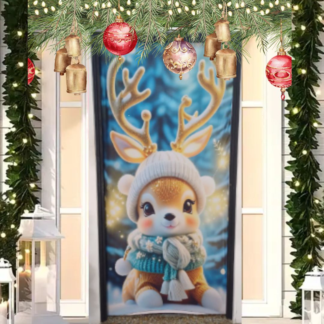 Funda Navideña Decorativa para Puerta - Holiday Door™ 🎅🎄