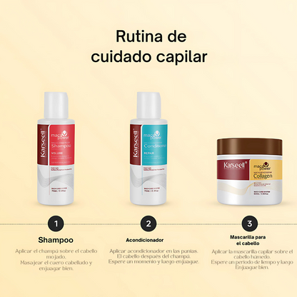 Kit Reparador Capilar 4 en 1 - Karseell Collagen Pro™ 💆‍♀️✨