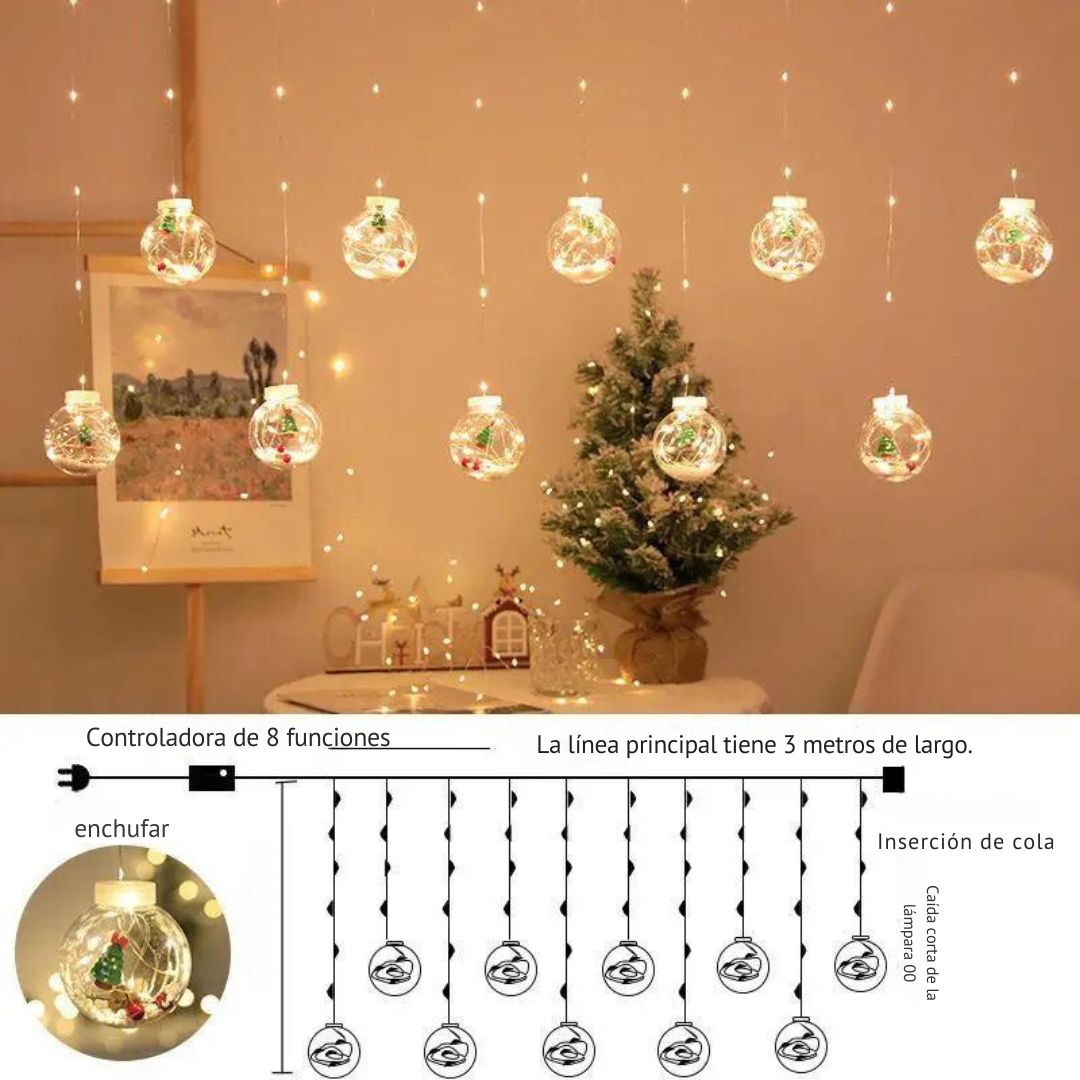 Cortina de Luces LED Navideñas - SnowGlow™ ❄️🎄
