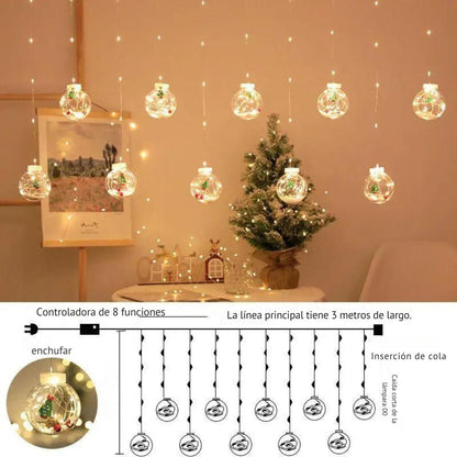 Cortina de Luces LED Navideñas - SnowGlow™ ❄️🎄