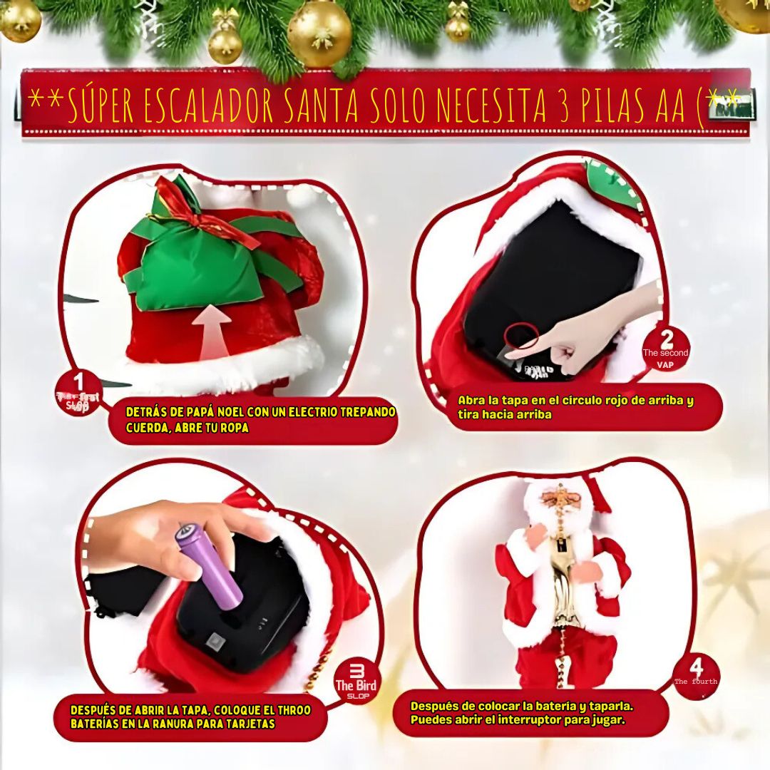 Santa Escalador Musical™ 🎅🎄 – ¡Diversión Navideña Automática para Toda la Familia!