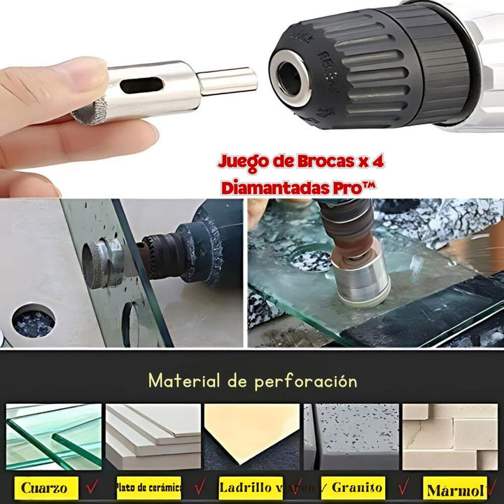 Juego de Brocas Diamantadas Pro™ x 4 🛠️🔧