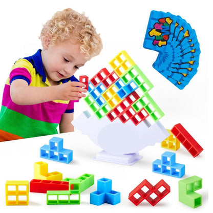 Juego de Torre Tetra 16 Piezas - Edu Play Balance™ 🌪️🌈