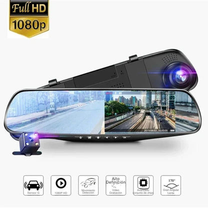 Cámara Espejo DVR 360° – SafeDrive Pro™ 🚗🔒