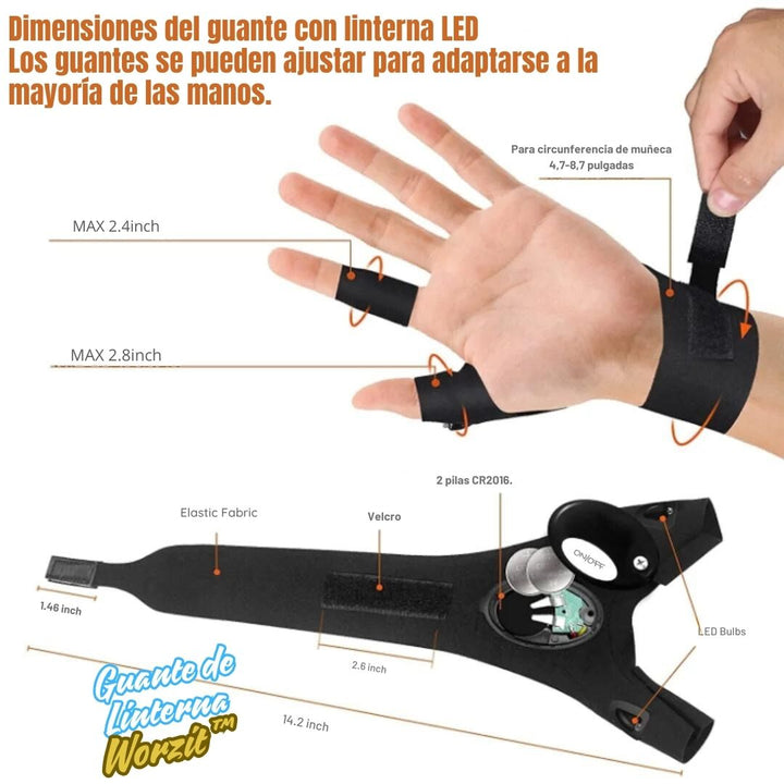 Guante de Linterna Worzit™ - Luz en Tus Manos 💡🛠️