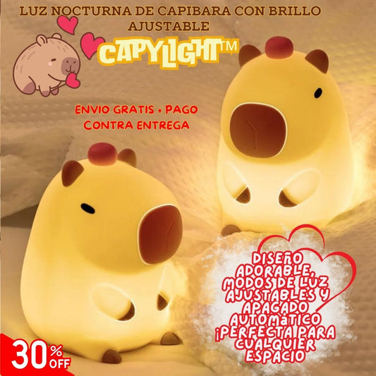 CapyLight™ 🌙✨ - Luz Nocturna de Capibara con Brillo Ajustable