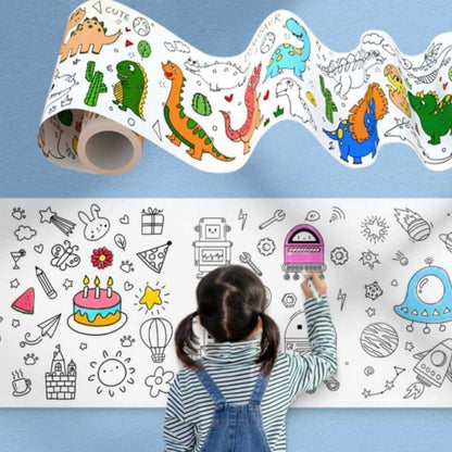 🎨 Rollo de Papel Adhesivo para Colorear - ColorFun Pro™ 🖌️🖍️