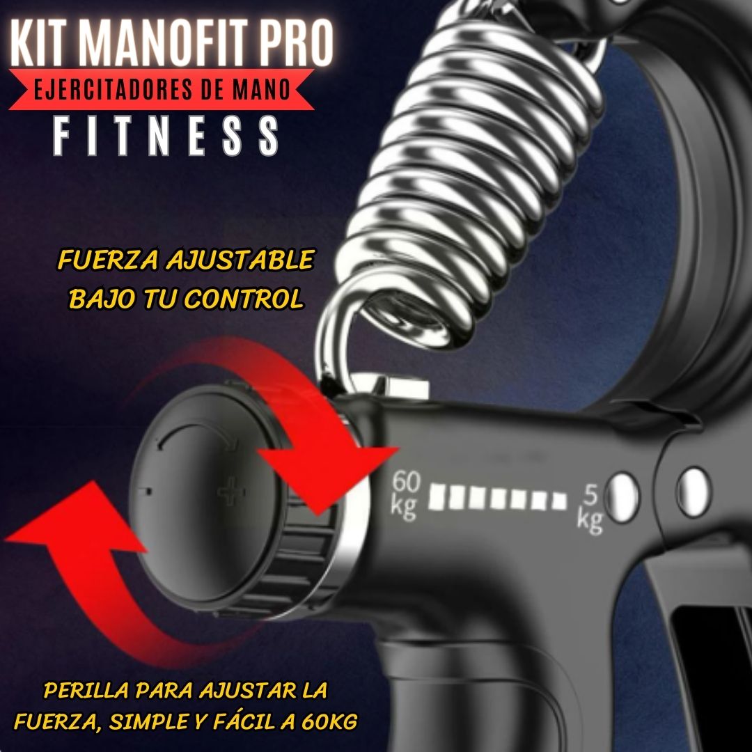 Kit ManoFit Pro Ejercitadores de mano x5