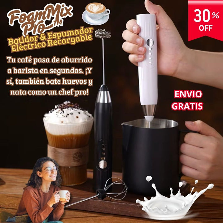 🌀 Batidor & Espumador Eléctrico Recargable - FoamMix Pro™ ☕🔌