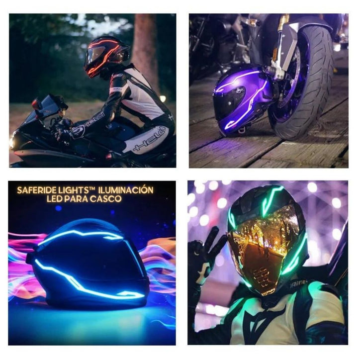 Iluminación LED para Casco - SafeRide Lights™ 💡🛵