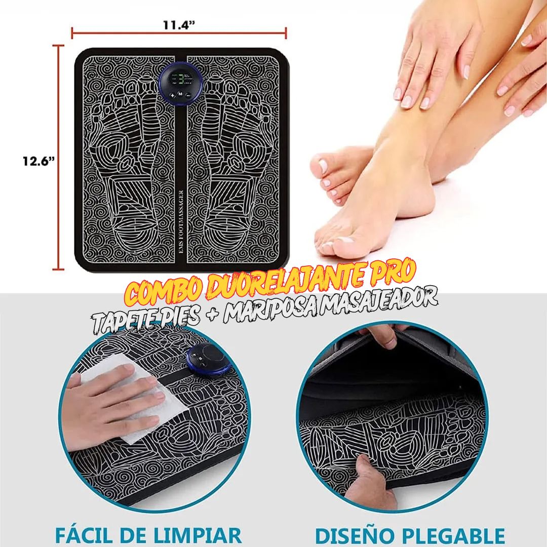 Combo DuoRelajante Pro Tapete Pies + Mariposa Masajeador