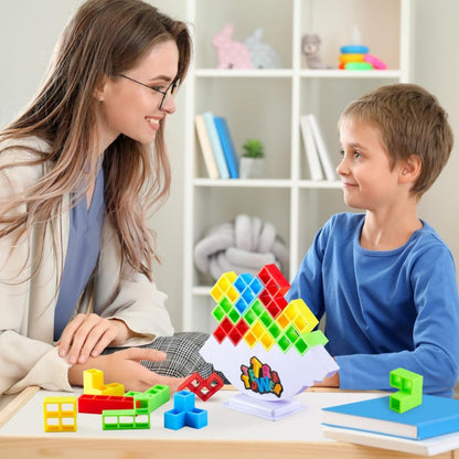Juego de Torre Tetra 16 Piezas - Edu Play Balance™ 🌪️🌈