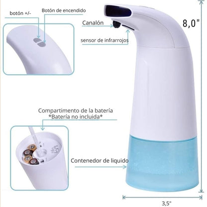 Dispensador Automático Sensorial – Higiene Sin Contacto x 250 ml ✨🧼