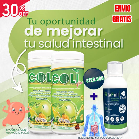 Combo Digestivo Total – 2 Coli Plus x 500g + 1 RTA Full x 500g 🍃💧