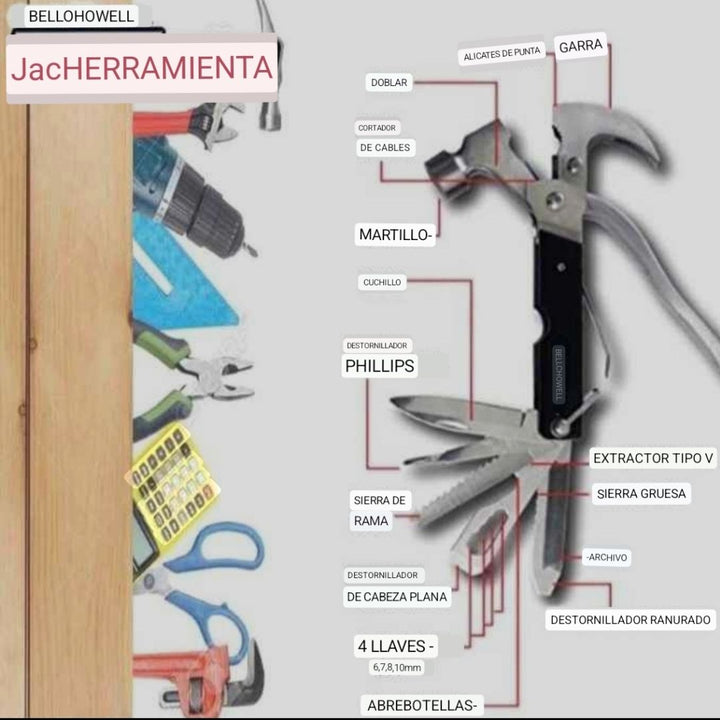 Herramienta Multiuso y Linterna LED - HandyTool Pro™ 🔧✨