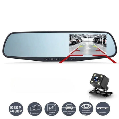 Cámara Espejo DVR 360° – SafeDrive Pro™ 🚗🔒