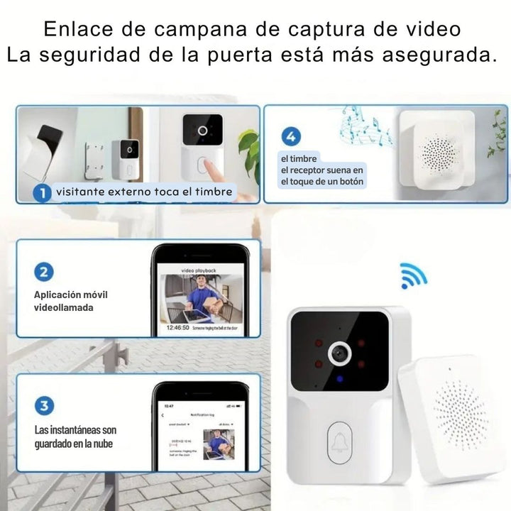 Cámara Timbre Inalámbrico A06130 – Seguridad Inteligente para tu Hogar 📲🔔