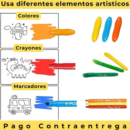 🎨 Rollo de Papel Adhesivo para Colorear - ColorFun Pro™ 🖌️🖍️