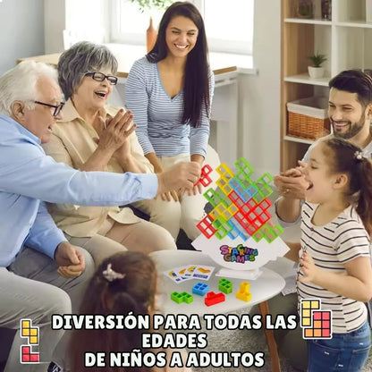 Juego de Torre Tetra 16 Piezas - Edu Play Balance™ 🌪️🌈