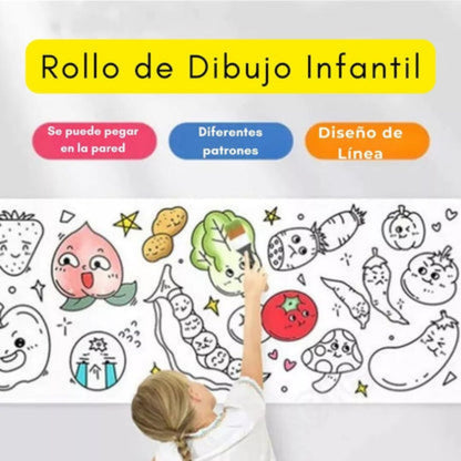 🎨 Rollo de Papel Adhesivo para Colorear - ColorFun Pro™ 🖌️🖍️