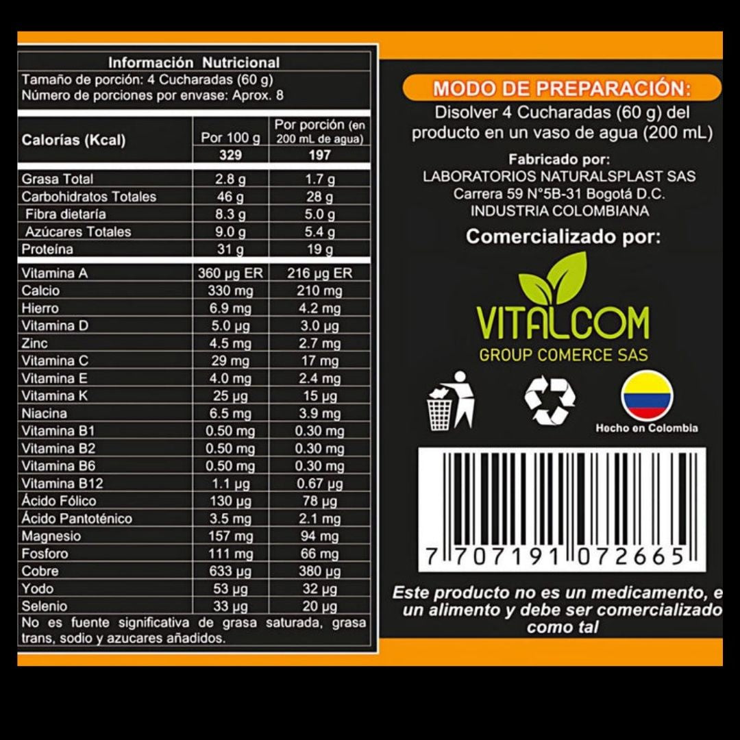🔥 Suplemento Nutritivo con Calostro Bovino 500g – VitalBov™ 🥛✨