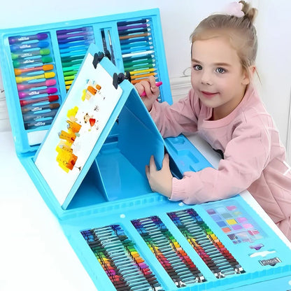 🎨 Set de Arte para Niños 208 Piezas Portátil - MiniArt Pro™ 🖌️🖇️