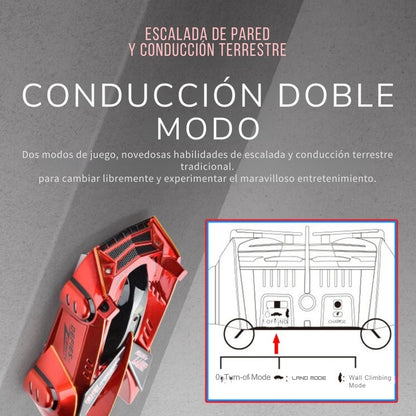 Coche RC Gravitex™ - ¡Escala Paredes y Techos! 🚗✨