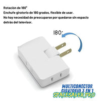 Multiconector Giratorio 3 en 1 - SpaceSaver Pro™ 🔌💡