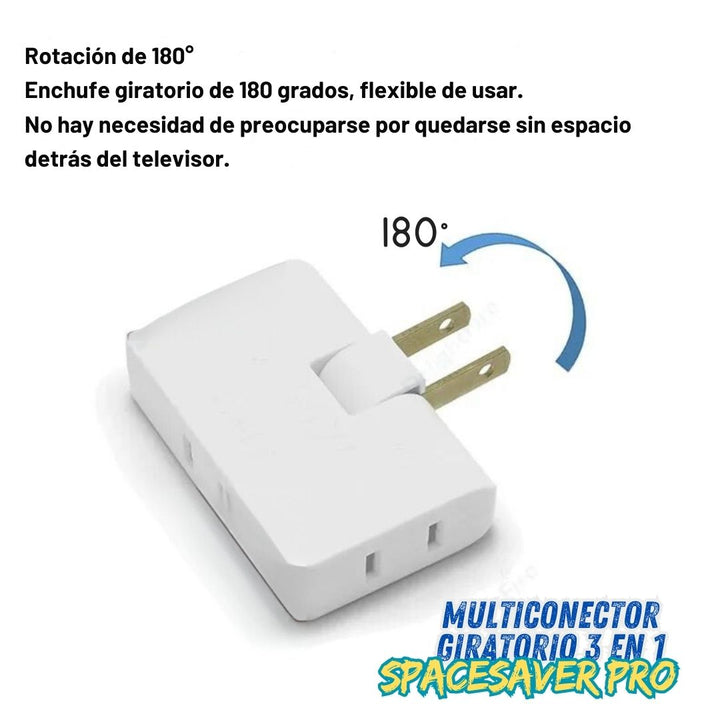 Multiconector Giratorio 3 en 1 - SpaceSaver Pro™ 🔌💡