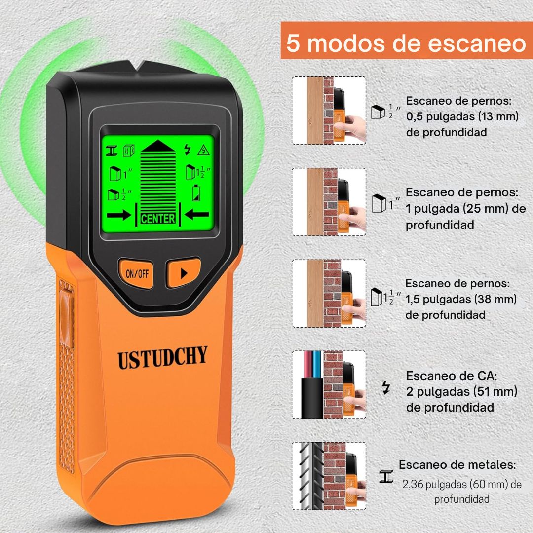 🔎 Detector de Pernos 5 en 1 - SmartScan Pro™ 🏗️📏