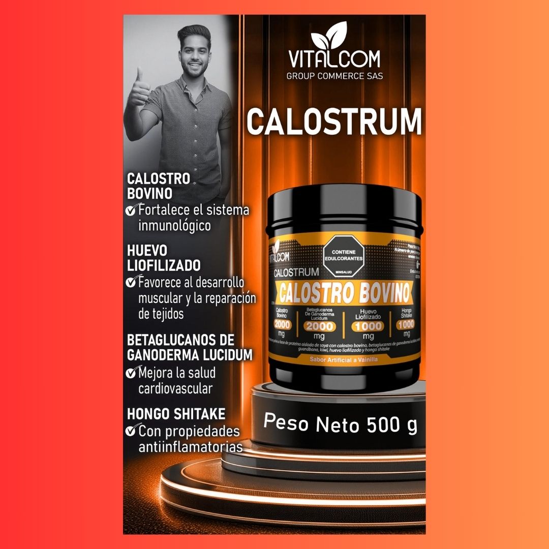 🔥 Suplemento Nutritivo con Calostro Bovino 500g – VitalBov™ 🥛✨